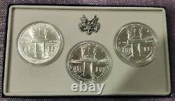 1984 Olympic Silver dollars $1 Mints P D S 3 coins Collector Set Uncirculated