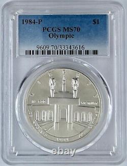 1984 P $1 Los Angeles XXIII Olympic Commemorative Silver Coin PCGS MS 70