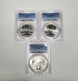 1984 P, D, S Olympic Silver Dollar PCGS MS69 set of 3