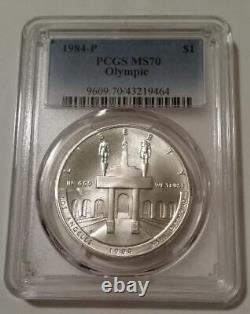 1984 P Olympics Commemorative Silver Dollar MS70 PCGS