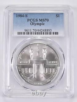 1984-S MS70 LA Olympics Commemorative Silver Dollar PCGS