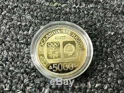 1984 SARAJEVO OLYMPICS 18 PROOF COIN GOLD & SILVER SET 14th WINTER OLYMPICS