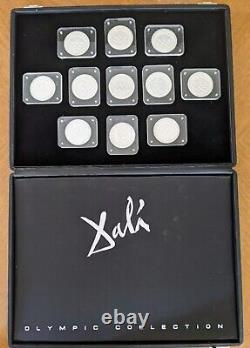 1984 Salvador Dali Commemorative USA Olympic 999 Silver Coin Complete Box