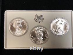 1984 Uncirculated Olympic 90% Silver Dollar P D S Collector Set
