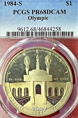 1984-s Very Pretty Rev Rainbow Toning Los Angeles Olympic Commemorative Dollar