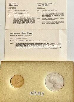 1984-w & S, Gold $10 Silver $1 Olympic Commemorative 2 Coin Proof Set