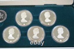 1985-1988 Canadian $20 Calgary Olympic Winter Games Silver 10-Coin Set 10 oz