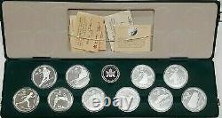 1985-87 Canada $20 Silver 1988 Calgary Olympic Games Silver Proof Coin Set OGP