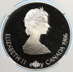1986 CANADA 1988 CALGARY OLYMPICS Free Skiing Proof Silver $20 Coin NGC i106638