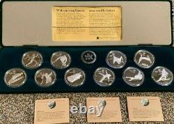 1987/88 Calgary Canada Olympic Proof Set (10 Silver Ounce Coins)