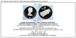 1987 CANADA 1988 CALGARY OLYMPICS Bobsled LUGE Old Proof Silver $20 Coin i109671