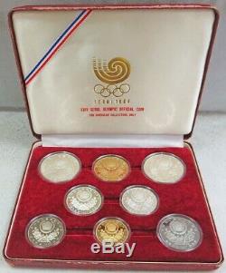 1987 Gold & Silver South Korea Olympic XXIV Gem Proof Complete 8 Coin Set