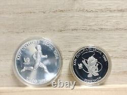 1988 5000 & 10000 Won Korea Olympics Seoul Silver Coin Set Mascot / Runner