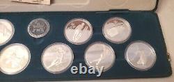 1988 Calgary Canada Olympic 10 Coin Set of $20 Coins Silver as shown