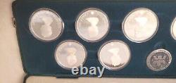 1988 Calgary Canada Olympic 10 Coin Set of $20 Coins Silver as shown