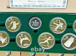 1988 Calgary Canada Winter Olympics 10 Troy oz $20 Coin. 925 Silver Proof COA