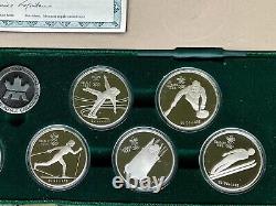 1988 Calgary Canada Winter Olympics 10 Troy oz $20 Coin. 925 Silver Proof COA