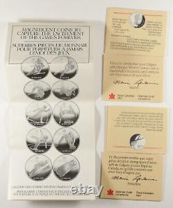 1988 Calgary Canada Winter Olympics Games $20 1 Oz Silver Proof Coin Set