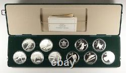 1988 Calgary Canada Winter Olympics Games $20 1 Oz Silver Proof Coin Set