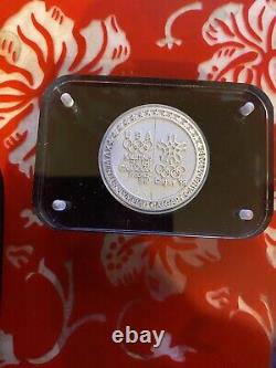 1988 Calgary Olympic Commemorative Pure Silver Dollar Coin Alpine Skiing