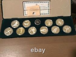 1988 Calgary Olympics 10 Coin Set of $20 Silver Commemorative Coin, 10 Troy Oz