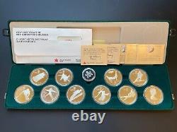 1988 Calgary Olympics Canada $20 RCM Silver Proof 10-Coin Set with Box & COA $295