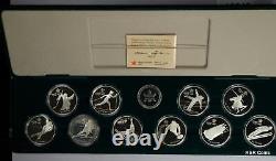 1988 Calgary Winter Olympic Sterling Silver 10 Coin Gem Proof Set #12348