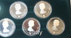 1988 Calgary Winter Olympics Canada Coin Set (11 Coin) Sterling Silver $100 Gold