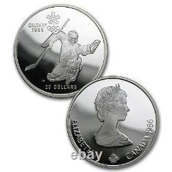 1988 Canada 10-Coin $20 Silver Olympics Commem Proof Set SKU#26859