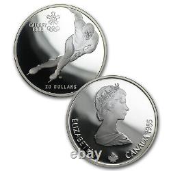 1988 Canada 10-Coin Silver $20 Olympics Commem Proof Set