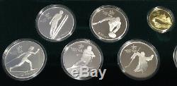 1988 Canada Calgary Olympic PROOF Set 10 Silver $20 Coins & 1/4 oz 1987 GOLD
