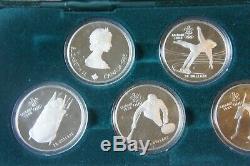 1988 Canada Calgary Winter Olympic Proof Silver Coins with BOX & C. O. A