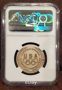 1988 NGC MS 68 UNITED STATES 1/2oz Silver OLYMPIC-ARCHERY Salvador Dali