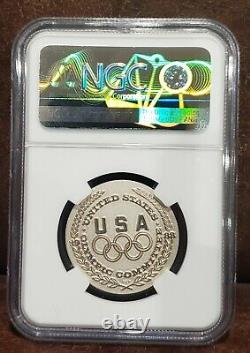 1988 NGC MS 69 UNITED STATES 1/2oz Silver OLYMPIC DIVING Salvador Dali
