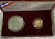 1988 Olympic Commemorative 2 Coin Set Us Mint $5 Gold & Silver Dollar With Coa