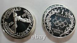 1988 Olympic Torch Commemorative Silver Proof Dollar Roll of 20 $1 US Coins