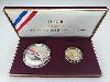 1988 Proof Silver Dollar And Gold Five Dollar Us Olympic Coins