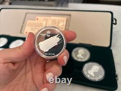 1988 Royal Canadian Mint $20 Calgary Olympic Proof Silver Coin Set 10 OZT OGP