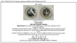 1988 S UNITED STATES US Olympics Seoul Korea OLD Proof SILVER Dollar Coin i94800