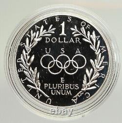 1988 S UNITED STATES US Olympics Seoul Korea OLD Proof SILVER Dollar Coin i94815