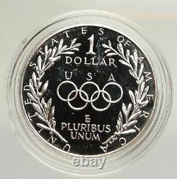 1988 S UNITED STATES US Olympics Seoul Korea OLD Proof SILVER Dollar Coin i94832