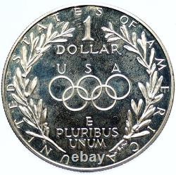 1988 S UNITED STATES US Olympics Seoul Korea OLD Proof SILVER Dollar Coin i97422