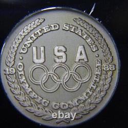 1988 Salvador Dali Design OLYMPIC COMMITTEE 1/2oz Silver ARCHERY