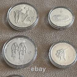 1988 Seoul Korea Olympics 16 Coin Silver Proof Set with COA's