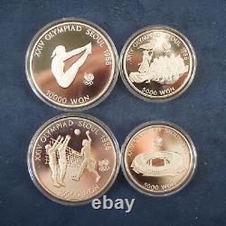 1988 Seoul Olympics 20 Coin Commem. Proof Set Gold & Silver Won Free Ship US