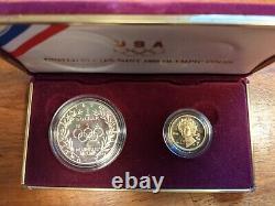 1988 U. S. Mint Olympic Coin Proof Set With Gold Five Dollar & Silver Dollar