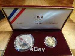 1988 US Commemorative Olympic 2-Coin Proof Set Gold $5 & Silver $1