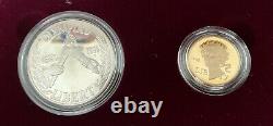 1988 US Olympic -2 Coin $5.00 Gold & Silver Proof Set -Original Packaging MINT
