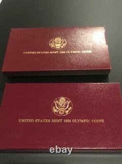 1988 US Olympic Silver Dollar And Gold Five Dollar Coins