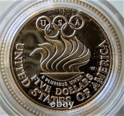 1988 US Olympic two coin proof set Silver dollar Gold five dollar